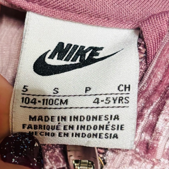 Nike Little Kids' 2-Piece Cozy Rib Track Set in Purple Size 5 - Picture 7 of 9